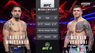 ROBERT WHITTAKER VS MARVIN VETTORI FULL FIGHT UFC FIGHT NIGHT [upl. by Waring]