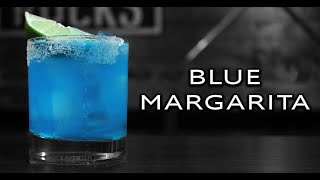 Easy Blue Margarita Recipe  Blue Curacao Cocktails  Booze On The Rocks [upl. by Seldan147]