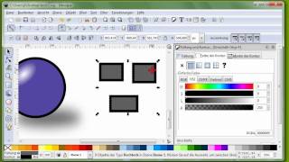 20 Inkscape Teil 3 Füllung Farbverlauf Muster Konturlinie [upl. by Leschen]