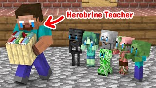 Goodbye Teacher Herobrine   Minecraft Animation [upl. by Stent248]