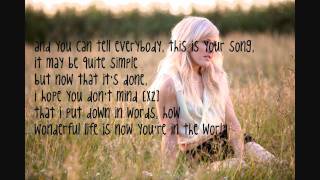 Your Song Ellie Goulding Lyrics on Screen amp Description [upl. by Raynard]