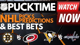 NHL Predictions Picks amp Best Bets  Bruins vs Hurricanes  Blues vs Predators  PuckTime Apr 4 [upl. by Novia]