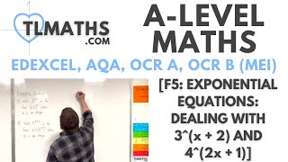 ALevel Maths F519 Exponential Equations Dealing with 3x2 and 42x1 [upl. by Anoo]