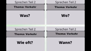 TELC Deutsch A2 TELC Almanca A2 PrüfungSınav Sprechen Teil 2KonuşmaBölüm 2 Thema VerkehrTrafik [upl. by Arua85]