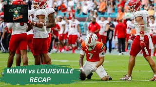 MIAMI HURRICANES vs LOUISVILLE  Recap [upl. by Angus]