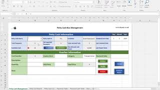 Petty cash box management in Excel [upl. by Talyah]