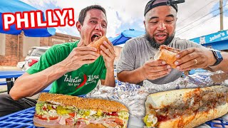 The Ultimate PHILADELPHIA FOOD TOUR Hoagies Cheese Steak  Best Local Philly Food [upl. by Emory]