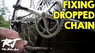 How To Fix A Dropped Bike Chain [upl. by Ardet]