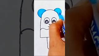 Cute ice cream drawing easy and simple drawing for kids and toddlers shorts ytshorts satisfying [upl. by Nicko]