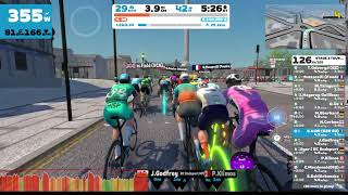 Zwift  Race STAGE 2 TOUR DE HISP 2024 on Greater London Flat in London [upl. by Gonzalez257]