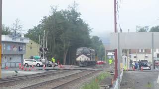 Reading and Northern 2102 Arriving at Nesquehoning Pennsylvania at the NEW station [upl. by Auberta893]