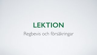 Videoutbildning till körkort  Regbevis och försäkringar  Biljaktennu [upl. by Dnomed]