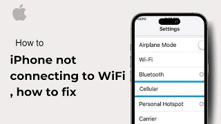 iPhone not connecting to WiFi  how to fix  iOS  2024 [upl. by Ecirted803]