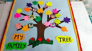 Family tree School ProjectHow to make your own simple family treeHow to draw family treeDIY Famil [upl. by Scriven]