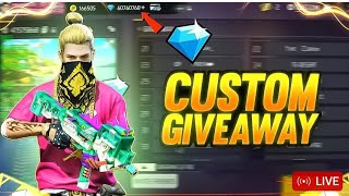 FREE FIRE LIVE CUSTOM REDEEM CODE GIVEAWAY  FF LIVE TEAM CODE GIVEAWAY I FF LIVE [upl. by Lemkul]