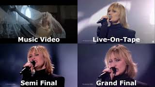 Hooverphonic  The Wrong Place Eurovision 2021  4Way Comparison [upl. by Annuhsal]