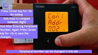 Circutor CVMC4  Communication Setting  Peripheral number  Baud Rate [upl. by Enitsirc]