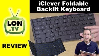 iClever Wireless Folding Keyboard with Backlight Review  BK05 [upl. by Llehcsreh]