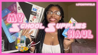 MY SCHOOL SUPPLIES HAUL FOR UPCOMING FRESHMAN YEAR ❦  Binder Notebooks FoldersPens and more [upl. by Namwob546]