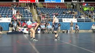 Junior WM 130  Courtney Gray Indiana vs Payton Rigert Oregon [upl. by Drhcir]