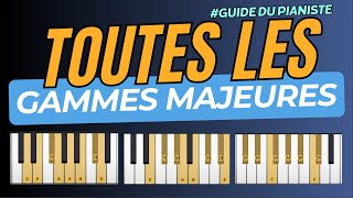 Le guide du piano  Apprendre toutes les gammes Majeures apprendrelepiano pianotutorial [upl. by Kelley]