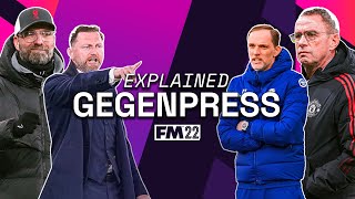 What is Gegenpressing Best players roles and tactics explained using Football Manager 2022 [upl. by Malonis649]