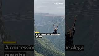 Tirolesa do Cânion Fortaleza em Cambará do Sul é fechada [upl. by Peterman154]