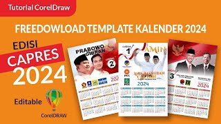 FREEDOWLOAD TEMPLATE KALENDER 2024  Format CorelDraw  Gunlar Channel [upl. by Aiekram]