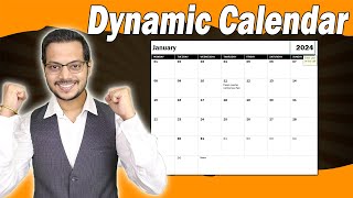 Dynamic Calendar in excel  We have two simple options to create dynamic calendar [upl. by Devan944]