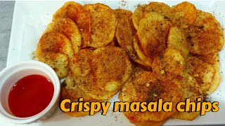 Crispy potato masala chips  spicy masala chips recipe [upl. by Klarika]