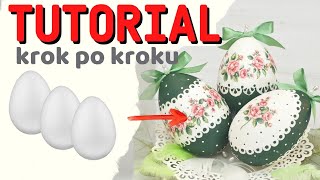 Pisanki decoupage dla początkujących  DIY tutorial [upl. by Noside]