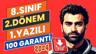 8 SINIF İNGİLİZCE 2 DÖNEM 1 YAZILI SORULARI  YENİ SINAV SİSTEMİ  20232024 [upl. by Llertnov]