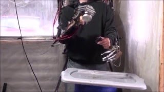 Homemade Exoskeleton Suit with Robotic Terminator Hands [upl. by Rica]