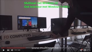 Multiseat computers MET WINDOWS 10 nieuwe video [upl. by Ennadroj]