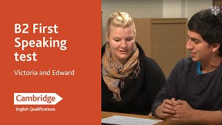 B2 First Speaking test  Victoria and Edward  Cambridge English [upl. by Webster825]