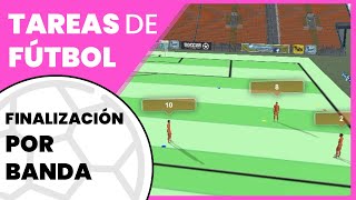 ✴️ Ejercicios de FINALIZACIÓN en fútbol automatismos en banda [upl. by Alakim]