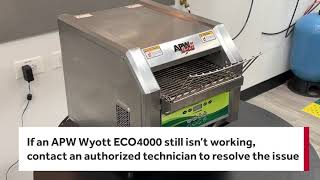 APW Wyott ECO Conveyor Toaster Not Working Troubleshooting Tips [upl. by Crowns662]