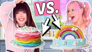 XL Torten BFF Battle ⚡️ Regenbogen Torte vs Crêpe Torte  ViktoriaSarina [upl. by Woods138]