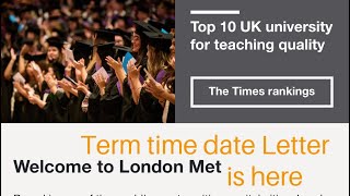 Term time date Letter LondonMet university  How to check full time status2024 [upl. by Woo402]