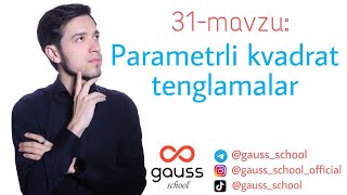 31mavzu Parametrli kvadrat tenglamalar [upl. by Ocin]