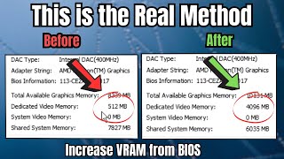 Increase Dedicated Video Memory VRAM on Windows 1011 From BIOS [upl. by Urban822]