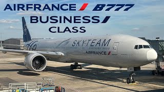 🇺🇸 Washington to Paris 🇫🇷 BUSINESS Class Air France Boeing 777 FULL FLIGHT REPORT Skyteam livery [upl. by Kan511]