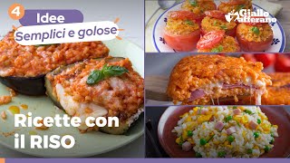 4 RICETTE SAPORITE CON IL RISO – RICETTE SORPRENDENTI FACILI E VELOCI 😍🤤 [upl. by Kama]