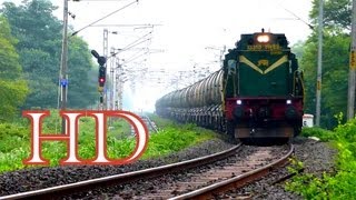 CHUGGING ALCO ANDAL WDG3A RUSHING TOWARDS BHOPAL WITH BTPN PETROLEUM TANKERS IN TOW [upl. by Ahsanat437]