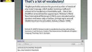 Activating Vocabulary in English Language Teaching Creating a Way With Words [upl. by Imekawulo]