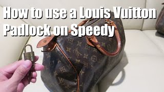 How to use a Louis Vuitton Padlock on Speedy [upl. by Airotnahs956]