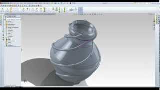 Solidworks helix intersection curve [upl. by Aikenahs714]