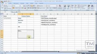 Add Days Months or Years to a Date in Excel [upl. by Brote]