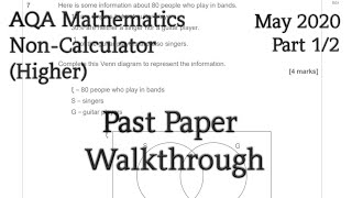 AQA GCSE Maths June 2023 Paper 1 Higher Tier Past Paper Walkthrough [upl. by Yslehc]