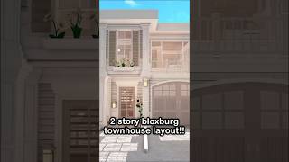 FREE bloxburg house LAYOUT 2 story townhouse✨☁️ bloxburg roblox shorts robloxbloxburg [upl. by Faso]